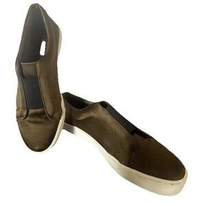 Louise Et Cie Women's Lo-bette Slip-on Olive Green Satin Fashion Sneaker  8.5